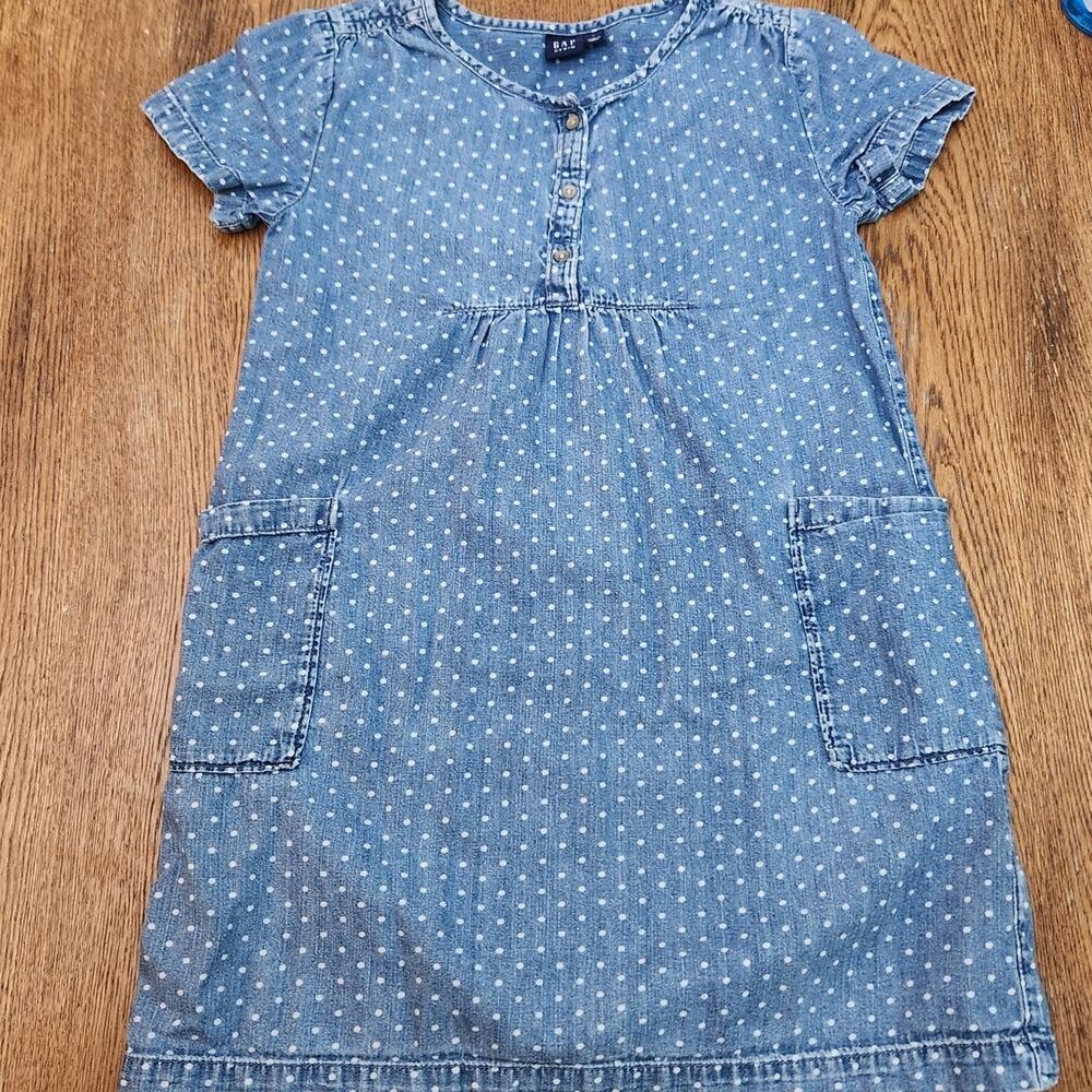 Gap Denim Polka-dot Dress